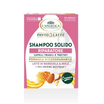 L' Angelica Phyto Latte Твърд шампоан за коса с бадемово мляко и мед x60 грама
