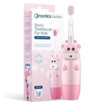 Nordics Kids CA910 Детска звукова четка за зъби Жираф, розов