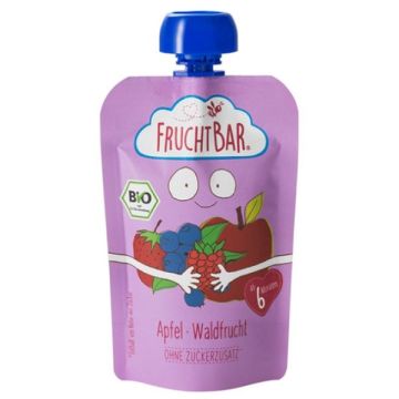 FruchtBar Био Пюре горски плодове и ябълка за деца от 6 месеца х100гр - 3420