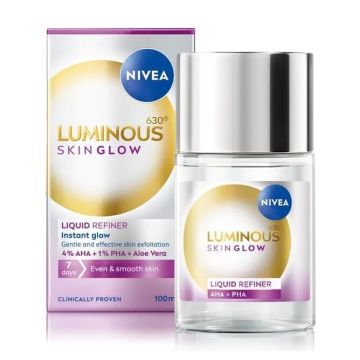 Nivea Luminous 630 Skin Glow Течен пилинг за лице х100 мл