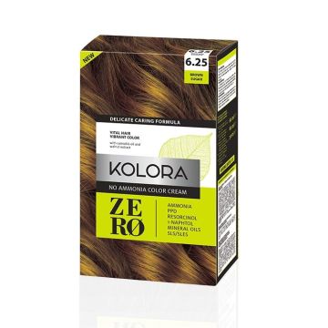 Kolora Zero Безамонячна полутрайна крем-боя за коса 6.25 Кафява захар