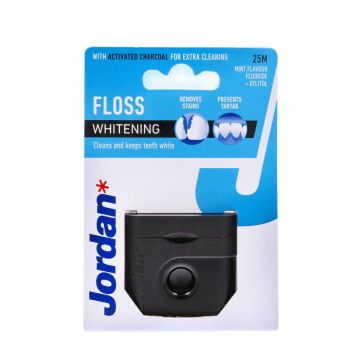 Jordan Whitening Конец за зъби с активен въглен х25 м