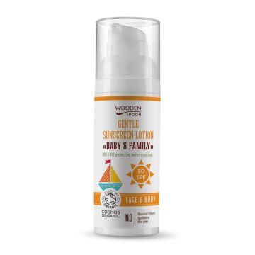 Wooden Spoon Био слънцезащитен лосион Baby & Family SPF30 x50 мл