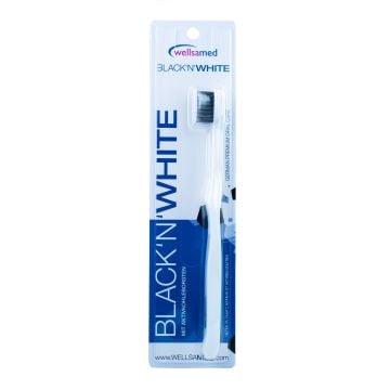 Wellsamed Black and White Четка за зъби с активен въглен x1 брой