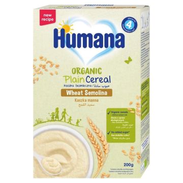 Humana Безмлечна зърнена каша с грис за деца от 4-месечна възраст x200 грама