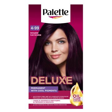 Palette Deluxe Подхранваща трайна крем боя за коса, 4-99 Brun Violet