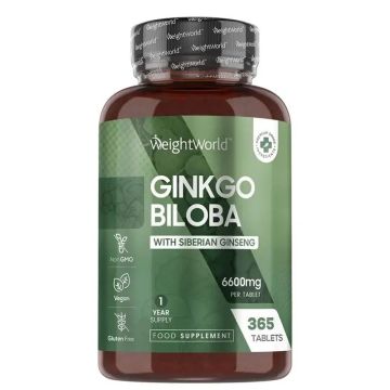 Гинко билоба 120 mg + Сибирски женшен 24 mg х365 таблетки Weight World