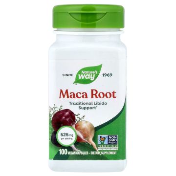Мака корен за повишаване на либидото и издръжливостта 525мг х100 капсули Nature's Way
