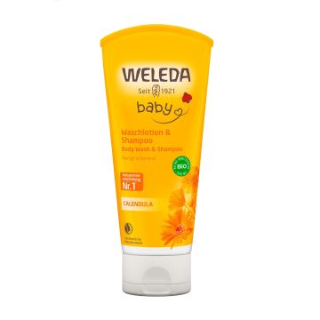Weleda Baby Бебешки душ-гел за коса и тяло с невен х200 мл