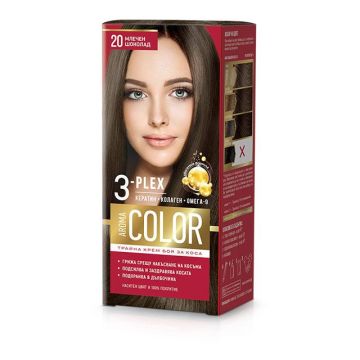 Aroma Color Дълготрайна крем-боя за коса, 20 Млечен шоколад
