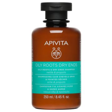 Apivita Oily Roots & Dry Ends Shampoo Шампоан за мазен скалп и сухи краища x250 мл
