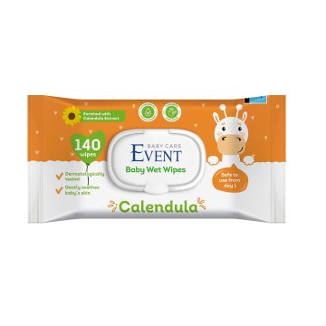 Event Baby Care Влажни кърпи с екстракт от невен x140 броя