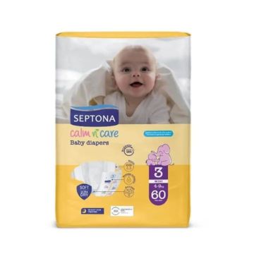 Septona Calm N' Care Midi 3  Пелени за бебета от 4 до 9 киограма х60 броя