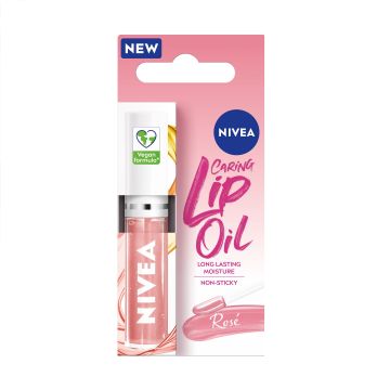 Nivea Caring Lip Oil Гланц за устни x4,8 грама, Rose