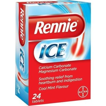 Rennie Ice Дъвчащи таблетки с вкус на мента при киселини и стомашни неразположения х24 бр Bayer