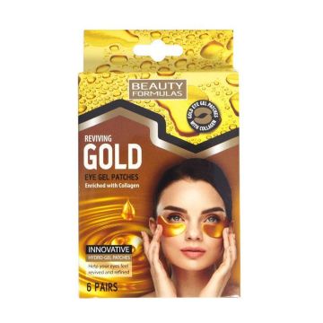 Beauty Formulas Gold Възстановяващи гел пластири за околоочния контур х6 броя