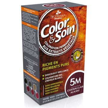 3Chenes Color & Soin Безамонячна боя за коса, цвят 5М Light Mahogany