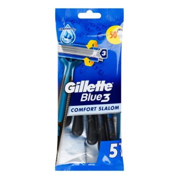 Gillette Blue 3 Comfort Slalom Самобръсначка за мъже x5 броя