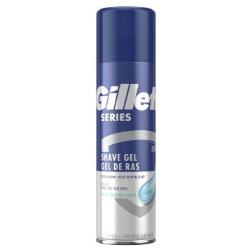 Gillette Series за мъже Ревитализиращ гел за бръснене със зелен чай х200 мл