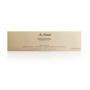 M. Asam Resveratrol Premium Терапия за лице  за уморена и застаряваща кожа 14 ампули x2 мл