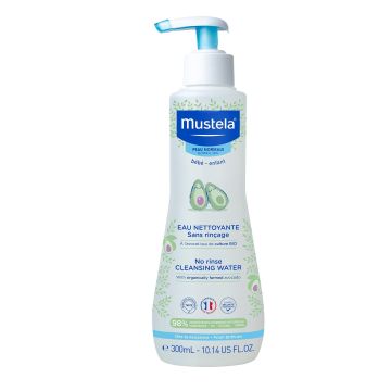 Mustela Почистваща вода без изплакване за бебета и деца за нормална кожа x300 мл