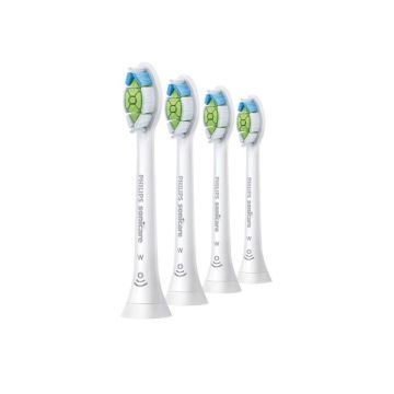 Philips Sonicare HX6064 Стандартни глави за звукова четка за зъби, Бели х4 броя