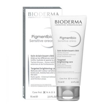 Bioderma Pigmentbio Изсветляваща грижа против пигментация за чувствителни зони х75 мл