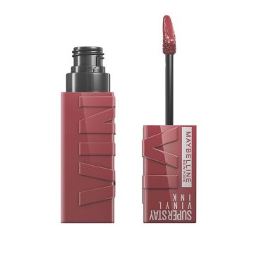 Maybelline SuperStay Vinyl Ink Дълготрайно течно червило за устни с винилов блясък х4.2 мл, цвят 40 Witty