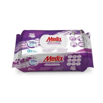 Medix Flowers Мултифункционални почистващи мокри кърпички х100 броя
