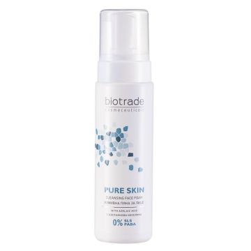 Biotrade Pure Skin Измивна пяна за лице с азелаинова киселина за кожа с разширени пори, черни точки и неравен тен х150 мл