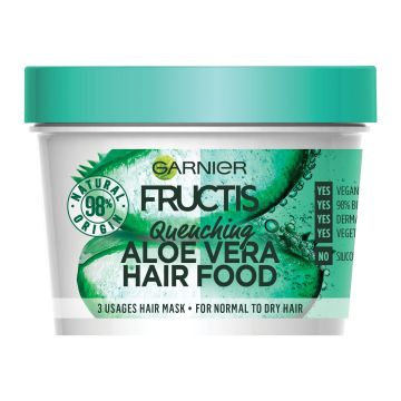 Garnier Fructis Aloe Vera Hair Food Хидратираща маска за нормална до суха коса с алое вера х390 мл