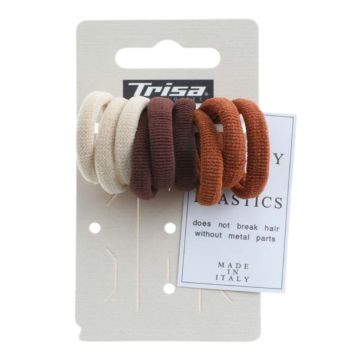 Trisa Мини ластици за коса, цвят Кафяво, бяло х9 броя