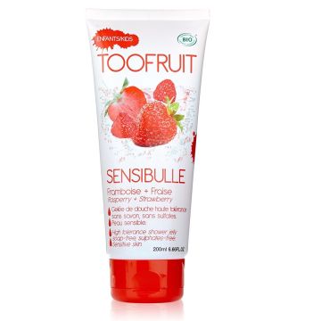 Toofruit Био детски душ-гел за тяло с малина и ягода x200 мл