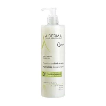A-Derma Natatural Care Хидратиращ душ-крем за лице и тяло с овес х750 мл