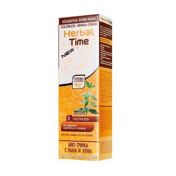 Herbal Time Безцветна крем - къна за коса, 0 Неутрален х75 мл