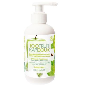 Toofruit Био успокояващ детски шампоан за коса за чувствителен скалп с ябълка и бадем x200 мл