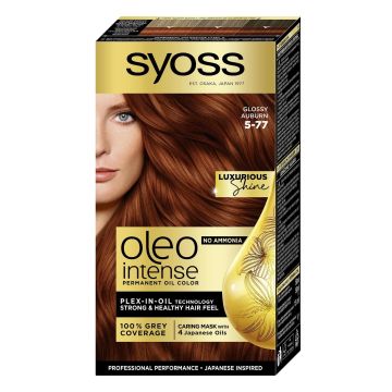 Syoss Oleo Intense Трайна крем боя за коса без амоняк, 5-77 Glossy Auburn