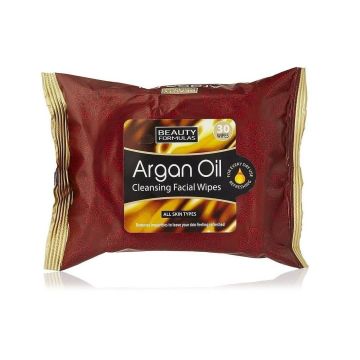 Beauty Formulas Argan Oil Почистващи мокри кърпи за лице с арганово масло х30 броя