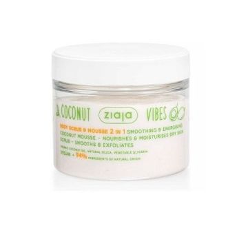 Ziaja Coconut Vibes 2in1 Изглаждащ и ексфолиращ скраб и мус за тяло х270 мл
