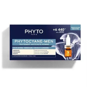 Phyto Phytocyane Терапия против прогресивен косопад при мъже 12 флакона x3,5 мл