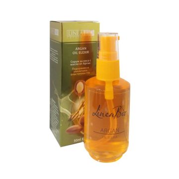 Linea Bio Argan Oil Elexir Подхранващ серум с масло от Арган за изтощена коса х 50 мл