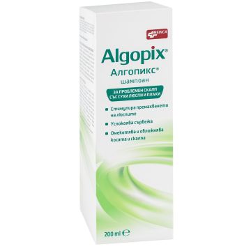 Medica Algopix Шампоан При проблемен скалп със сухи люспи и плаки х200 мл