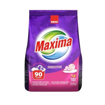 Sano Maxima Sensitive Концентриран прах за пране за бебешки дрехи x3.250 кг, 90 пранета