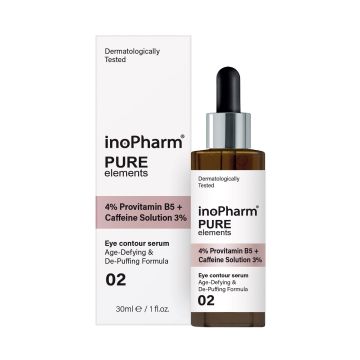 InoPharm Pure Elements Околоочен серум с провитамин B5 и кофеинов разтвор х30 мл