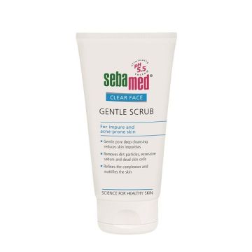 Sebamed Clear Face Анти акне нежен скраб за лице за мазна и акнеична кожа х150 мл