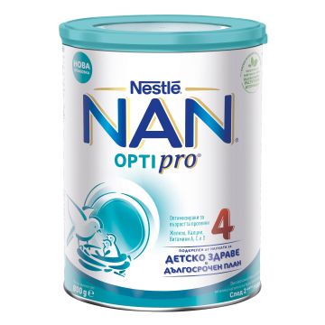 Nestle Nan OptiPro 4 Висококачествено обогатено преходно мляко на прах, след 2-рата годинка x800 грама