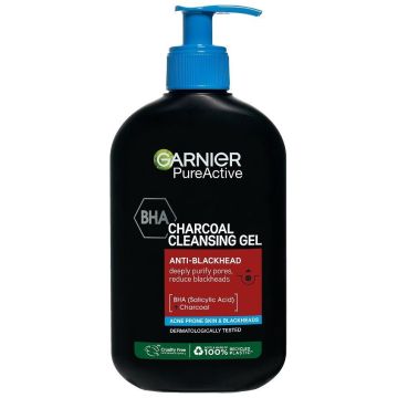 Garnier Pure Active Charcoal Почистващ гел за лице с активен въглен x250 мл