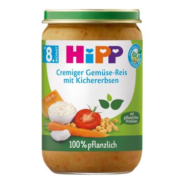 Hipp Био Кремообразно пюре със зеленчуци, ориз и нахут х220 г - 61500