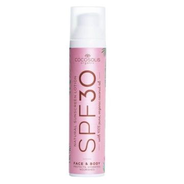 Cocosolis Natural Sunscreen Натурален слънцезащитен лосион за лице и тяло SPF30 x100 мл