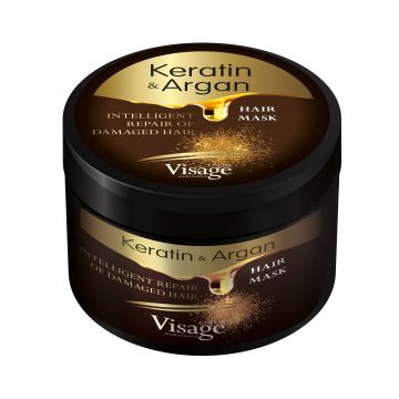 Visage Keratin & Argan Маска за увредена коса x500 мл